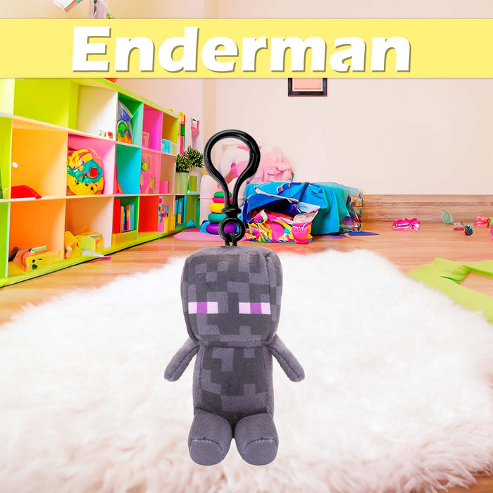 Minecraft Enderman Soft Toy Clip 13cm x 11.7cm Multicolour X 1