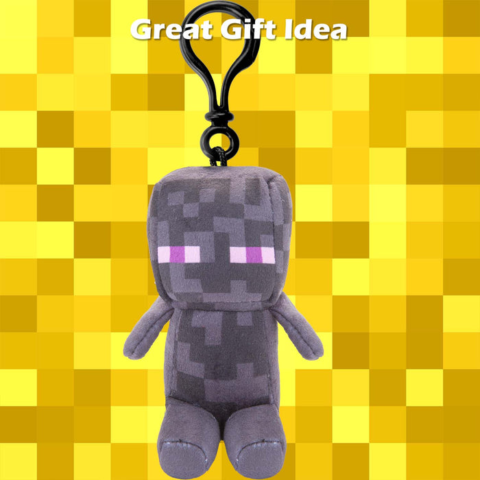 Minecraft Enderman Soft Toy Clip 13cm x 11.7cm Multicolour X 1