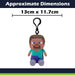 Minecraft Steve Soft Toy Clip 13cm x 11.7cm Multicolour X 1
