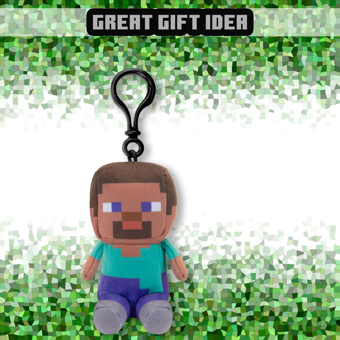 Minecraft Steve Soft Toy Clip 13cm x 11.7cm Multicolour X 1