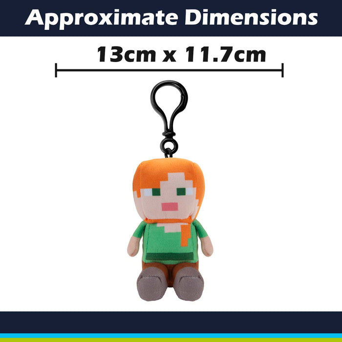 Minecraft Alex Soft Toy Clip 13cm x 11.7cm Multicolour X 1