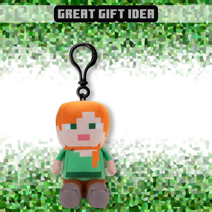 Minecraft Alex Soft Toy Clip 13cm x 11.7cm Multicolour X 1