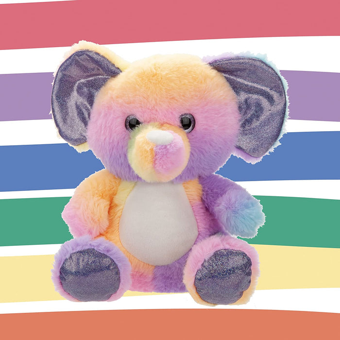 Luxury Rainbow Elephant Plush 25cm - Cuddle Crew