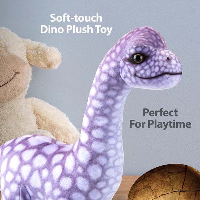 Purple Diplodocus 25cm Plush - Premium Dinosaur Soft Toy