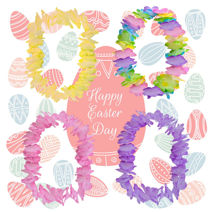 Easter Lei's Fancy Dress Accessory 53cm x 12cm Multicolour X 4
