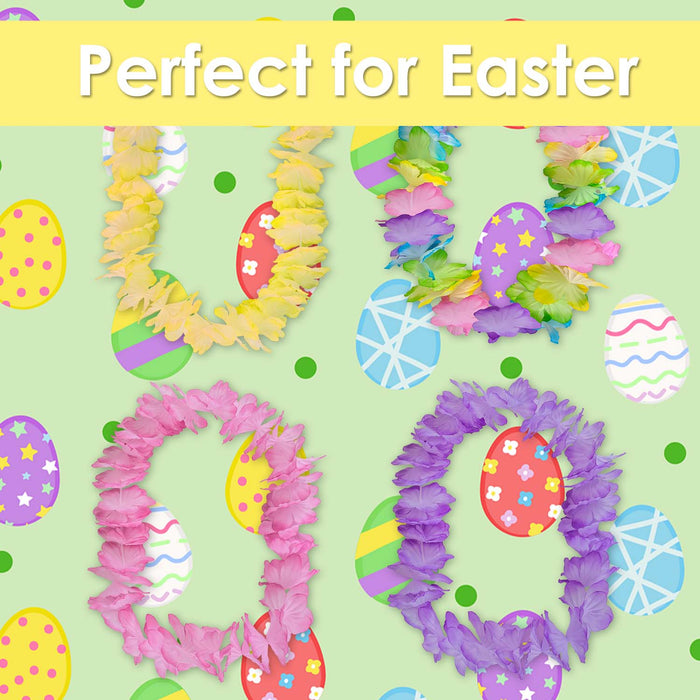 Easter Lei's Fancy Dress Accessory 53cm x 12cm Multicolour X 4