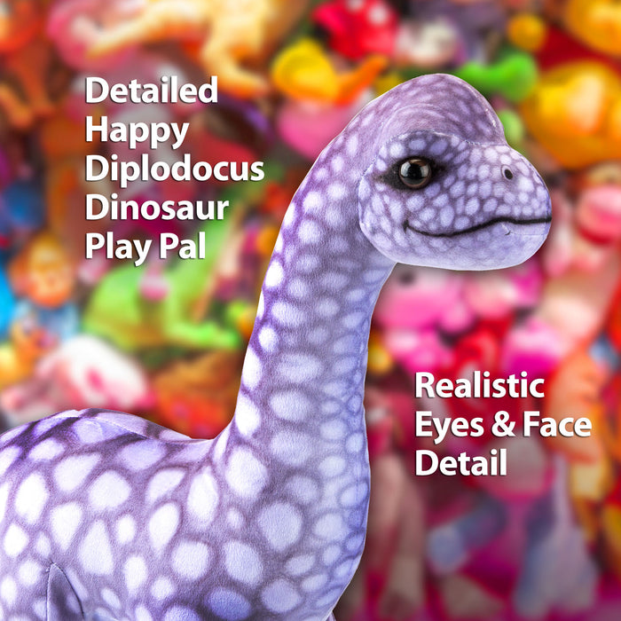 Purple Diplodocus 40cm Plush - Dinosaur Soft Toy