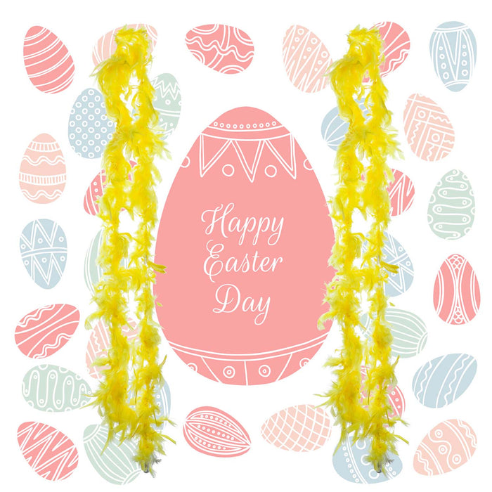 Easter Feather Boa Fancy Dress 150cm x 8cm Yellow X 2