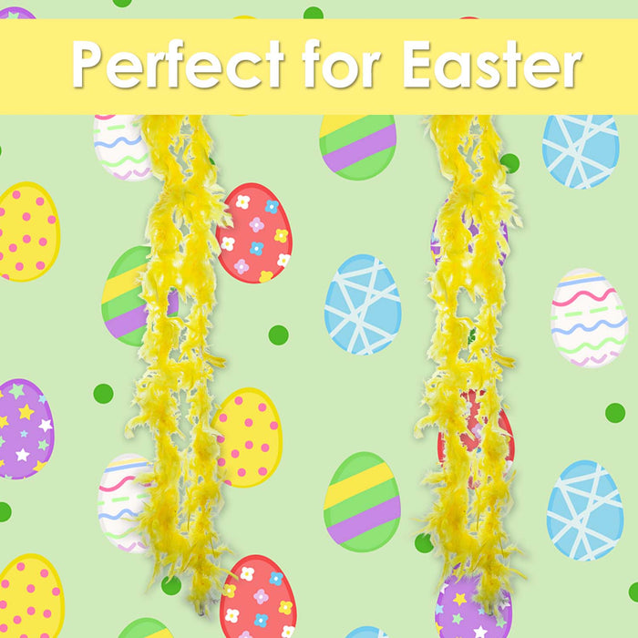 Easter Feather Boa Fancy Dress 150cm x 8cm Yellow X 2