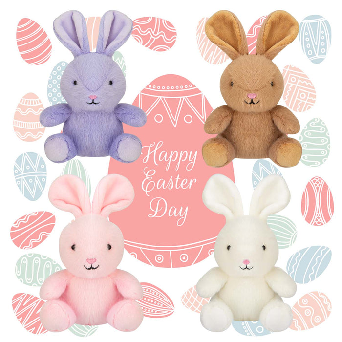 Easter Bunny Soft Toy Pack of 4 19cm x 11cm Multicolour X 4