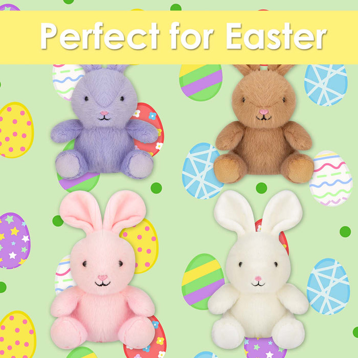 Easter Bunny Soft Toy Pack of 4 19cm x 11cm Multicolour X 4