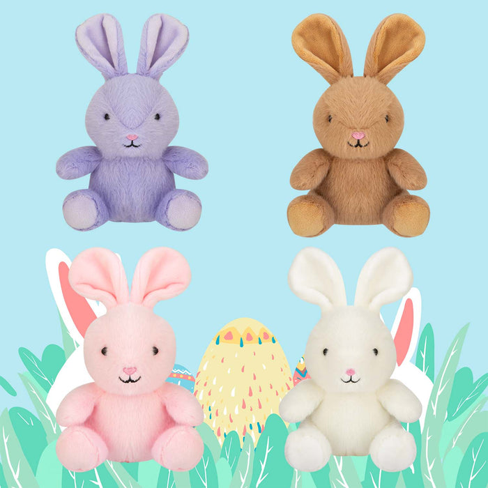 Easter Bunny Soft Toy Pack of 4 19cm x 11cm Multicolour X 4