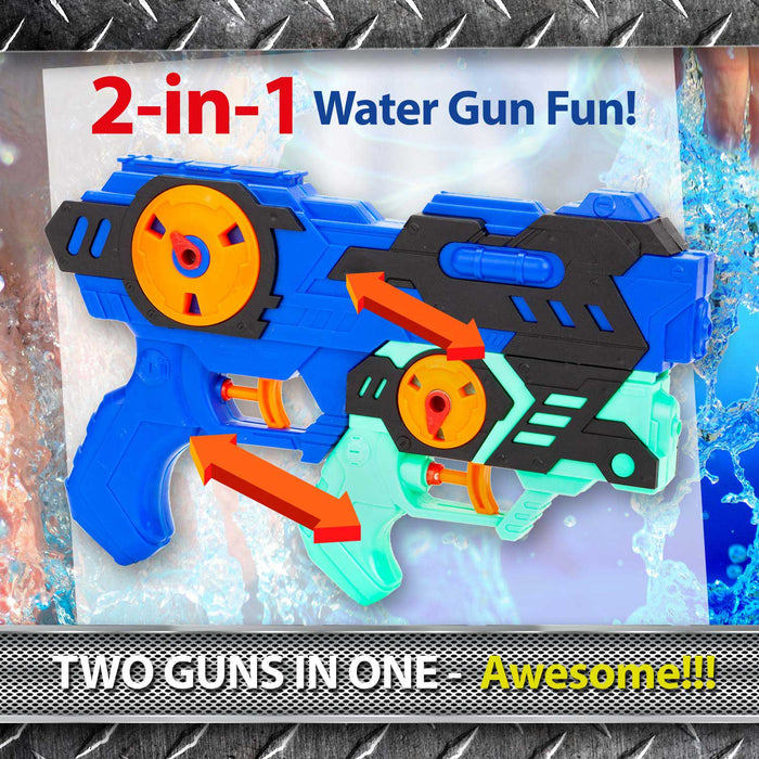 2in1 Water Gun Set Kids Summer Garden Acitivity (2 Piece Set)