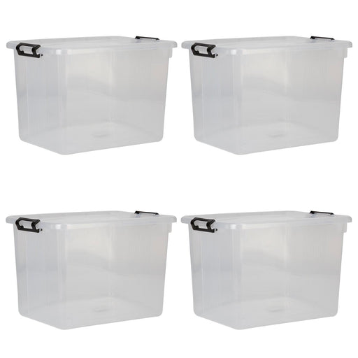 Clear Storage Boxes 20L Capacity - Set Of 4 Clear - 39cm x 27.5cm