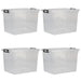 Clear Storage Boxes 20L Capacity - Set Of 4 Clear - 39cm x 27.5cm