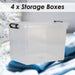 Clear Storage Boxes 20L Capacity - Set Of 4 Clear - 39cm x 27.5cm