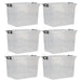 Clear Storage Boxes 20L Capacity - Set Of 6 Clear - 39cm x 27.5cm