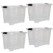 Clear Storage Boxes 15L Capacity - Set Of 4 Clear - 35.5cm x 27.5cm