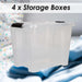 Clear Storage Boxes 15L Capacity - Set Of 4 Clear - 35.5cm x 27.5cm