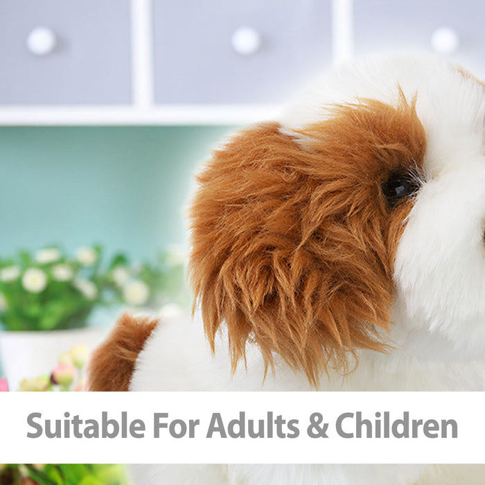 Cavapoo Dog Soft Toy Plush, Cavapoo, Cockapoo , Labradoodle, 18cm - White & Brown