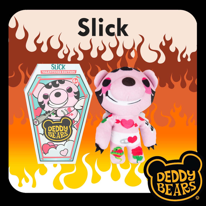 Deddy Bears - Valentines Slick Soft Toy 15cm x 8cm Multicolour X 1