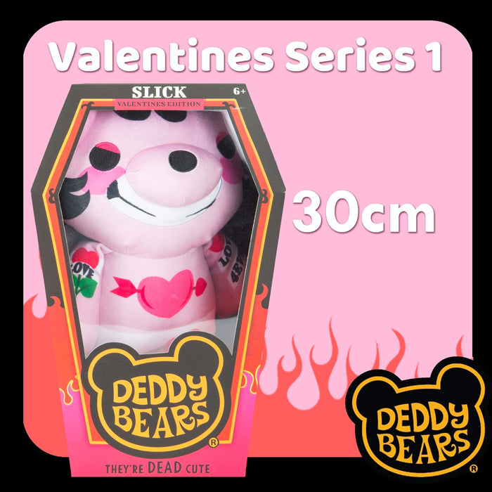 Deddy Bears - Valentines Slick Soft Toy 30cm x 12.8cm Multicolour X 1