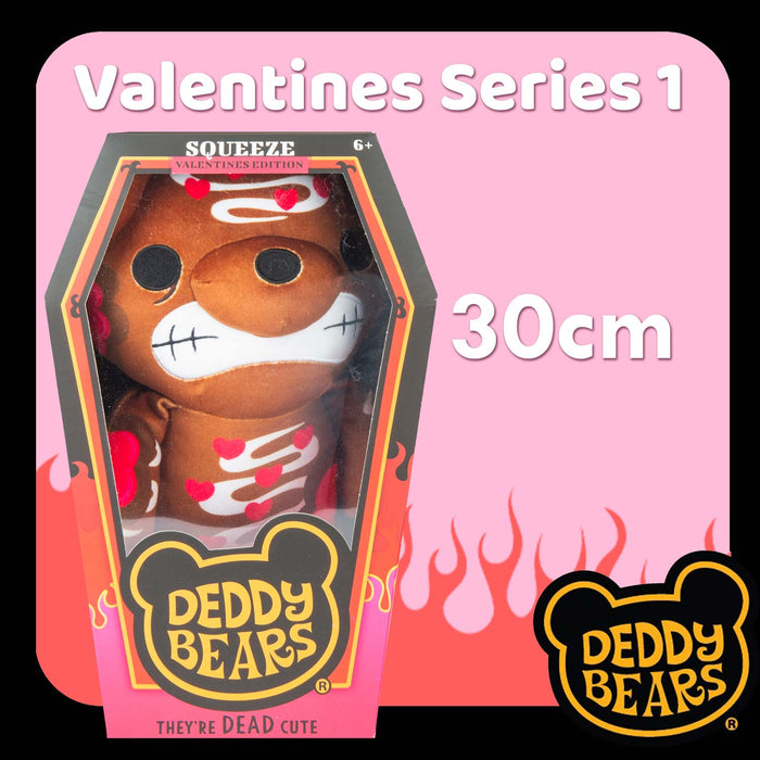 Deddy Bears - Valentines Squeeze Soft Toy 30cm x 12.8cm Multicolour X 1