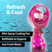 Pink Cooling Mist Fan With Lanyard