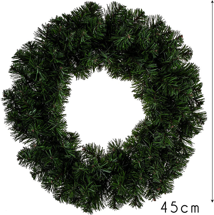 PVC Christmas Wreath With 120 Tips, Plain to Decorate, Xmas