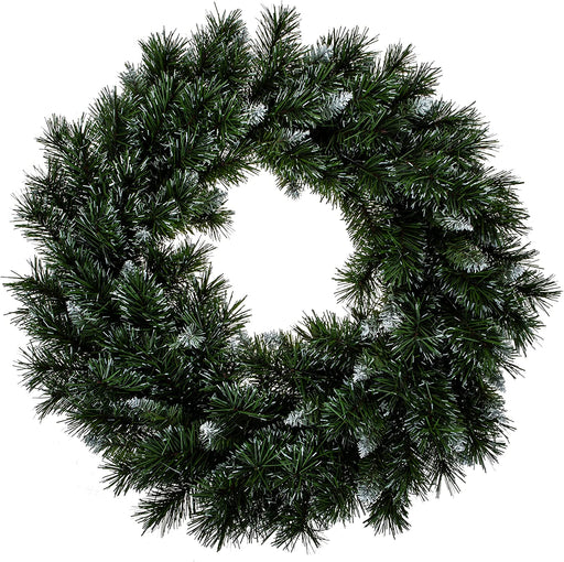 PVC Christmas Wreath With 160 Tips & Snow Effect , Xmas