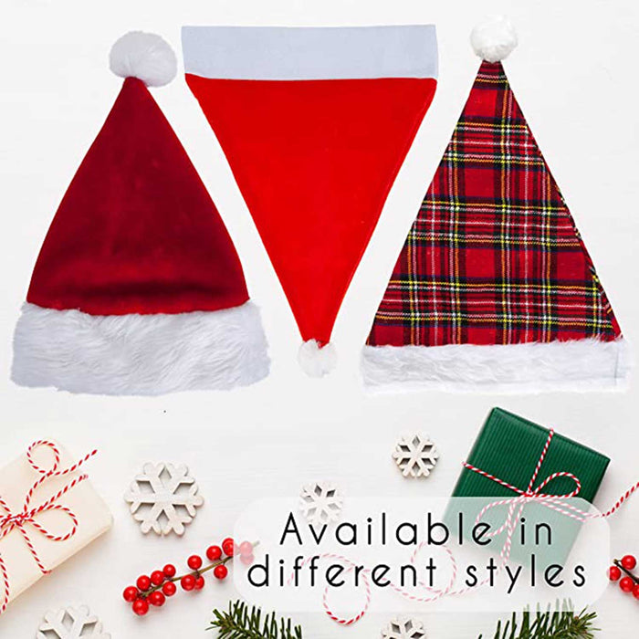 Luxury Plush Santa Hat, Christmas, Festive
