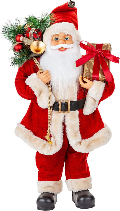 Luxury Standing Red Father Christmas Figure 60cm