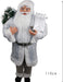 Luxury Grey Father Christmas Figure 110cm