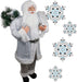 Luxury Grey Father Christmas Figure 110cm