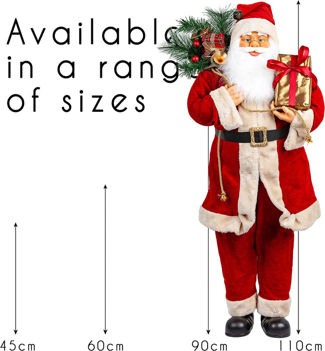 Luxury Red Father Christmas Figure 110cm