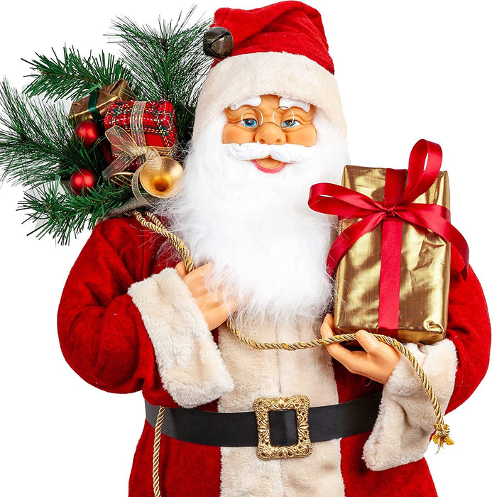 Luxury Red Father Christmas Figure 110cm