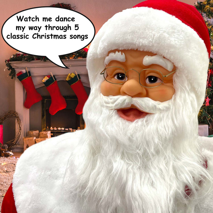 Dancing Father Christmas Decoration, Singing Santa Claus Figure 1. 5M