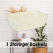 Basketweave Storage Baskets 2 Pack Size Small Cream - 6cm x 19cm