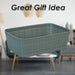 Basketweave Storage Baskets 2 Pack Size Small Green - 6cm x 19cm