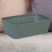 Basketweave Storage Baskets 2 Pack Size Small Green - 6cm x 19cm