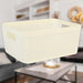 Basketweave Storage Baskets 2 Pack Size Medium Cream - 11cm x 24cm