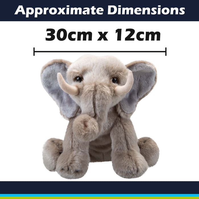 Lion Premium Soft Toy Wildlife Zoo Animals Brown - 30cm x 12cm