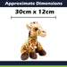 Giraffe Premium Soft Toy Wildlife Zoo Animals Yellow - 30cm x 12cm
