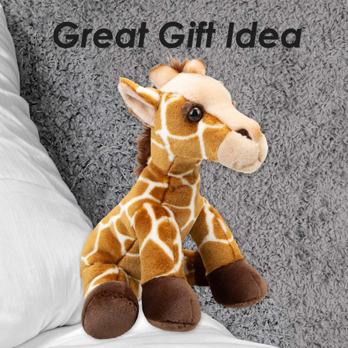 Giraffe Premium Soft Toy Wildlife Zoo Animals Yellow - 30cm x 12cm