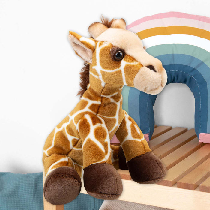 Giraffe Premium Soft Toy Wildlife Zoo Animals Yellow - 30cm x 12cm