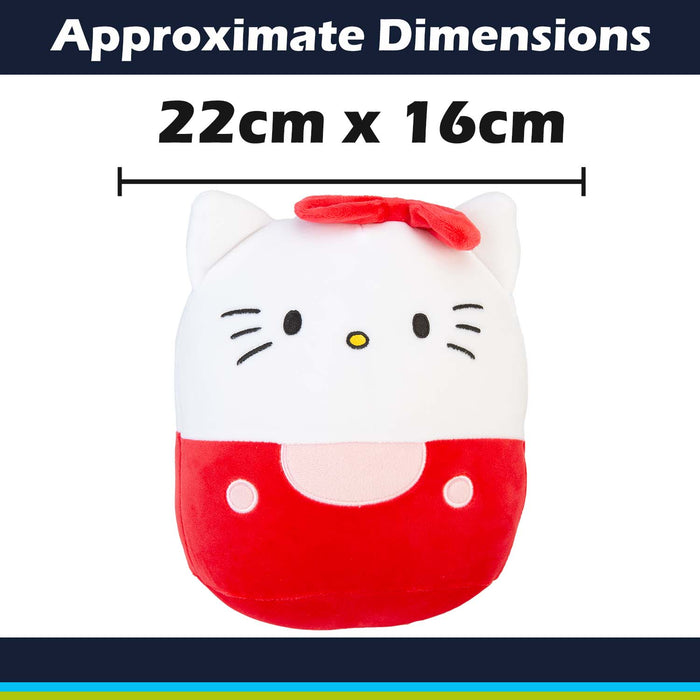 Hello Kitty Oval Pillow Red and White Theme Red - 22cm x 16cm