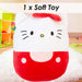 Hello Kitty Oval Pillow Red and White Theme Red - 22cm x 16cm