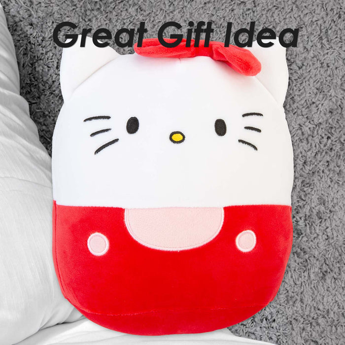 Hello Kitty Oval Pillow Red and White Theme Red - 22cm x 16cm