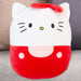 Hello Kitty Oval Pillow Red and White Theme Red - 22cm x 16cm