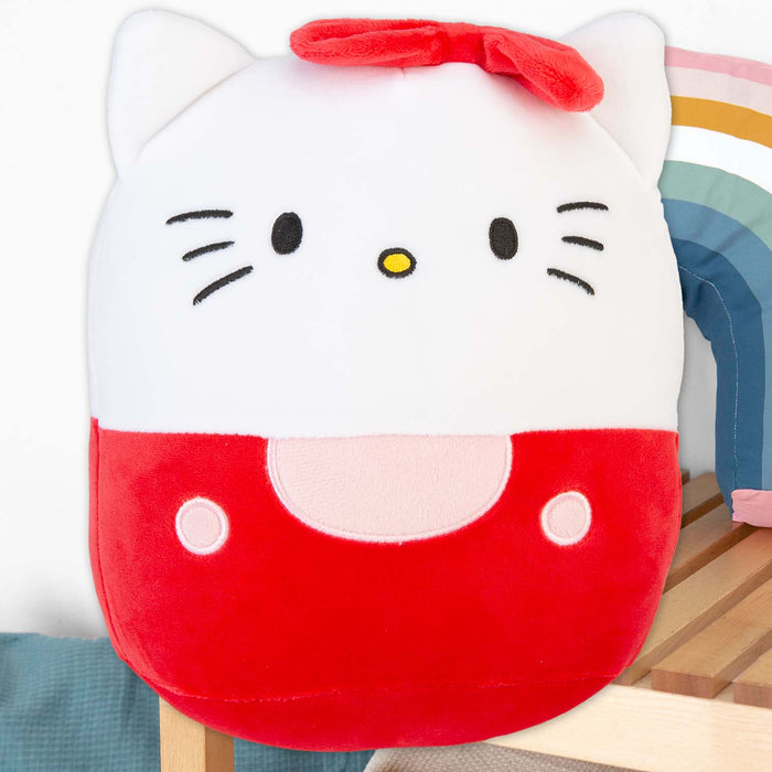 Hello Kitty Oval Pillow Red and White Theme Red - 22cm x 16cm